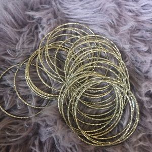 Light gold bangles